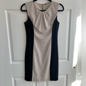 Elie Tahari Black and Tan Dress